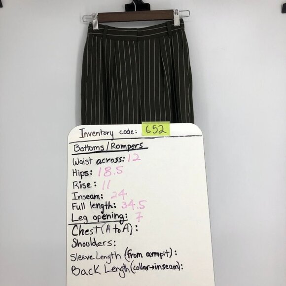 Aritzia Babaton Modesto Dress Pants Green with White strips Size 00 - Picture 14 of 16